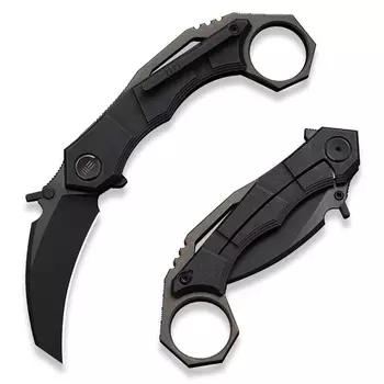 Складной нож WE Knife Tayra, сталь M390, рукоять титан, черный