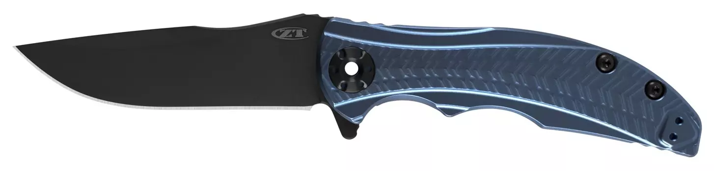 Складной нож Zero Tolerance 0609BLUBLK, сталь CPM-S35VN, покрытие Black DLC, рукоять титан