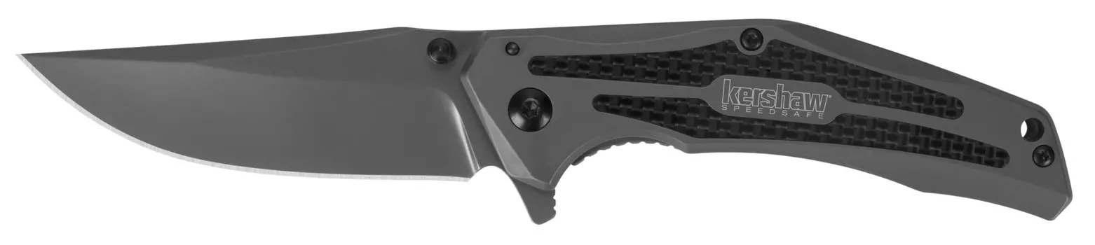 Складной полуавтоматический нож Kershaw Duojet K8300, сталь 8Cr13MoV, рукоять нержавеющая сталь/карбон