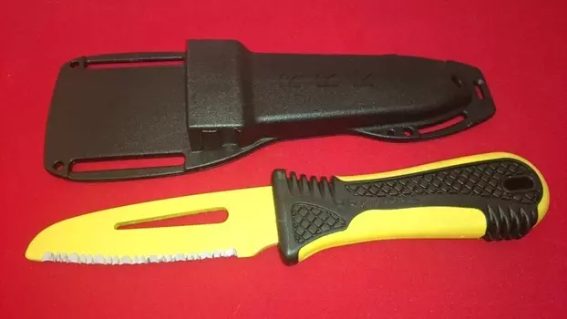 Спасательный нож для яхтсменов Fantoni, Race Rescue, FAN/PC001YeL, сталь AISI 425 mod, рукоять термопластик GRN