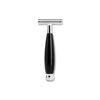 Станок для бритья Boker Safety Razor Resin Black, нержавеющая сталь