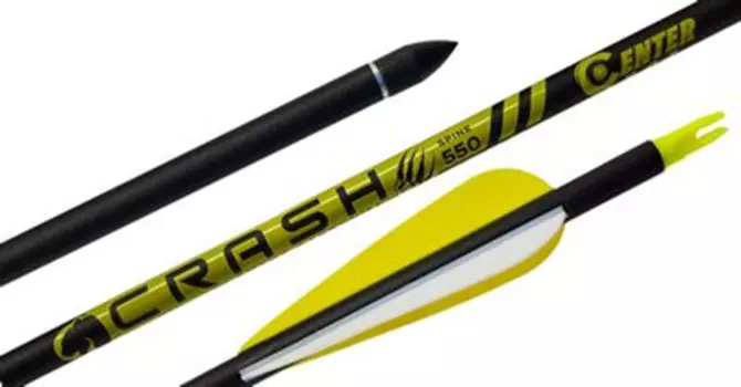 Стрела лучная микс карбон Centershot Crash 550 оперение Parabolic 3"