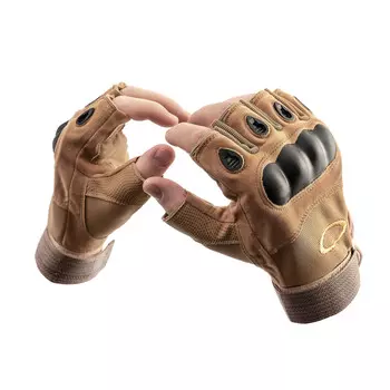 Тактические перчатки без пальцев армейские, цвет пустынный камуфляж размер XL