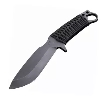 Тактический нож Medford 1911 Drop Bowie, сталь D2, рукоять паракорд, чёрный