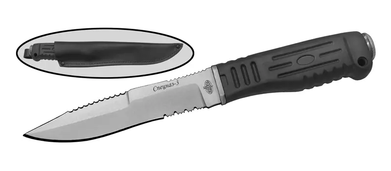 Тактический нож Витязь Спецназ-3, сталь AUS-8, рукоять эластрон