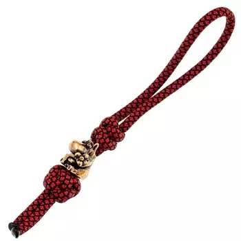 Темляк малый с бусиной "Мумий Тролль", красный