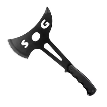 Топор Fusion Battle Axe - SOG F02T, сталь 420 Hardcased Black, рукоять G10, чёрный