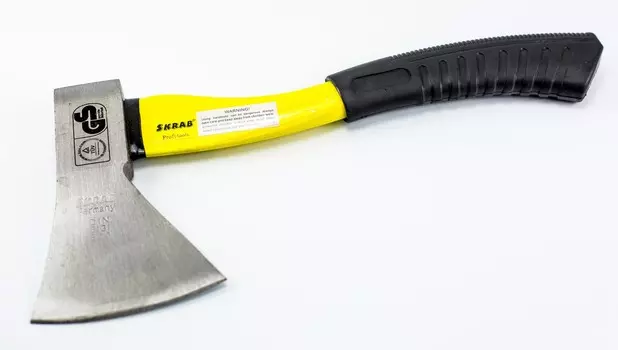 Топор стальной с фиберглассовой ручкой, 800гр.
