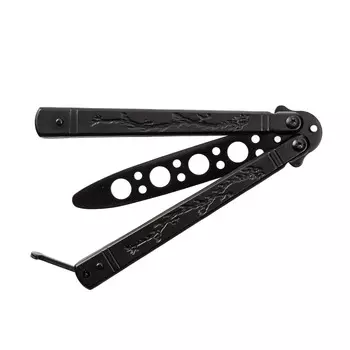 Тренировочный нож-бабочка (балисонг) Черный Дракон