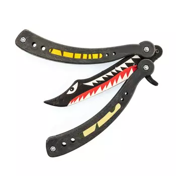 Тренировочный нож-бабочка (балисонг) Fish, фанера