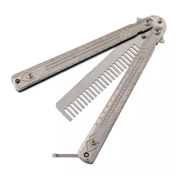 Тренировочный нож-бабочка (балисонг) Расческа Кобра ромб