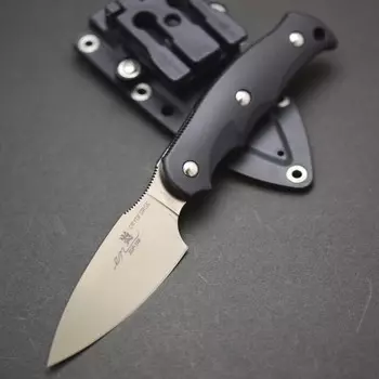 Туристический нож G.Sakai, Camper En Fixed, сталь ZDP-189, цвет Black FRN, в подарочной коробке