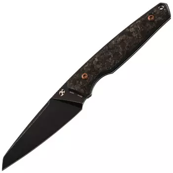 Туристический нож Kansept Parr blackwash сталь S35VN, рукоять Shred Carbon Fiber