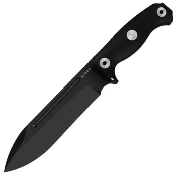 Туристический нож Kizer Drop BearFix 7, сталь 1095, рукоять G10, черный