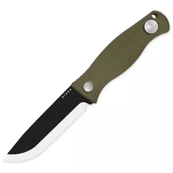 Туристический нож Kizer Polaris, сталь 1095, рукоять G10, зеленый/черный