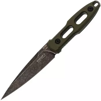 Туристический нож Кондор Т сталь D2, рукоять G-10 хаки