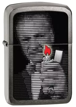 Зажигалка ZIPPO 1941 Replica™, латунь с покрытием Black Ice®, чёрная, глянцевая, 36х12x56 мм