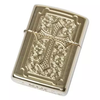 Зажигалка ZIPPO Armor™ Eccentric с покрытием High Polish Brass, латунь/сталь, золотистая, 36x12x56 мм