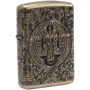 Зажигалка ZIPPO Armor® с покрытием Antique Brass, латунь/сталь, золотистая, матовая, 36x12x56 мм