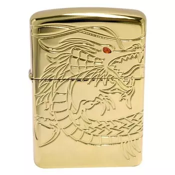 Зажигалка ZIPPO Armor™ с покрытием High Polish Gold Plate, латунь/сталь, золотистая, 36x12x56 мм