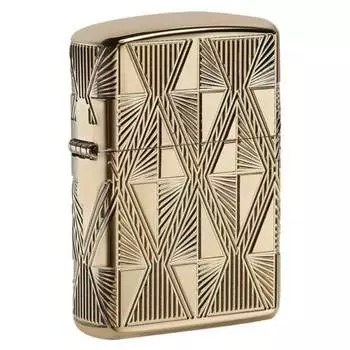 Зажигалка ZIPPO Armor® с покрытием High Polish Gold Plate, латунь/сталь, золотистая, 36x12x56 мм