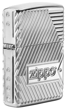 Зажигалка ZIPPO Armor® с покрытием High Polish Chrome, латунь/сталь, серебристая, 36x12x56 мм