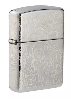 Зажигалка ZIPPO Armor™ с покрытием High Polish Chrome, латунь/сталь, чёрная, глянцевая, 36x12x56 мм