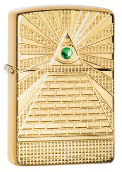 Зажигалка ZIPPO Armor™ с покрытием High Polish Brass, латунь/сталь, золотистая, 36x12x56 мм