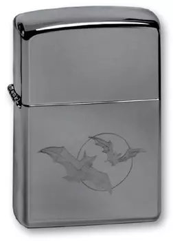 Зажигалка ZIPPO Bats High Polish Chrome, латунь с никеле-хром. покрыт., серебр., глянц., 36х56х12 мм