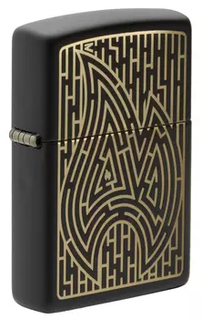 Зажигалка ZIPPO Black Matte Maze, 3,81х1,27x5,72 cм