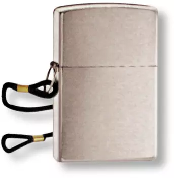 Зажигалка ZIPPO Brushed Chrome, латунь с никеле-хромовым покрытием, серебристый, матовая, 36х56х12мм