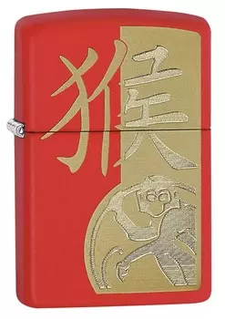 Зажигалка ZIPPO Classic Иероглифы с покрытием Red Matte