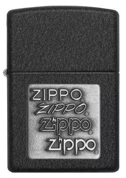 Зажигалка ZIPPO Classic с покрытием Black Crackle™, латунь/сталь, чёрная, матовая, 36x12x56 мм