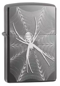 Зажигалка ZIPPO Classic с покрытием Black Ice®, латунь/сталь, чёрная, глянцевая, 36x12x56 мм