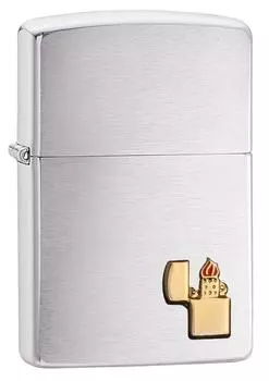 Зажигалка ZIPPO Classic с покрытием Brushed Chrome, латунь/сталь, матовая, 36x12x56 мм