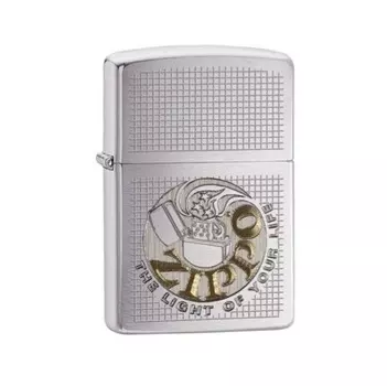 Зажигалка ZIPPO Classic с покрытием Brushed Chrome, латунь и сталь, серебристая, матовая, 36x12x56 мм