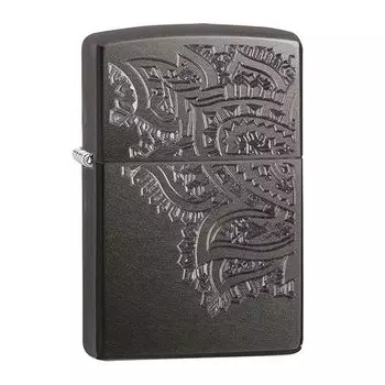 Зажигалка ZIPPO Classic с покрытием Gray, латунь/сталь, серая, матовая, 36x12x56 мм
