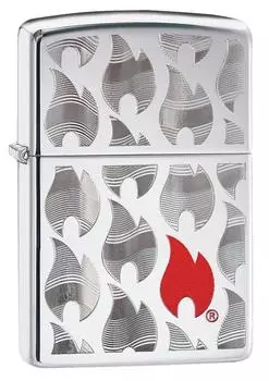 Зажигалка ZIPPO Classic с покрытием High Polish Chrome, латунь и сталь, серебристая, 36x12x56 мм