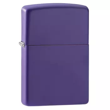 Зажигалка ZIPPO Classic с покрытием Purple Matte, латунь/сталь, фиолетовая, матовая, 36x12x56 мм