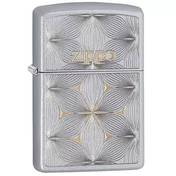 Зажигалка ZIPPO Classic с покрытием Satin Chrome™, латунь/сталь, серебро, матовая, 36x12x56 мм