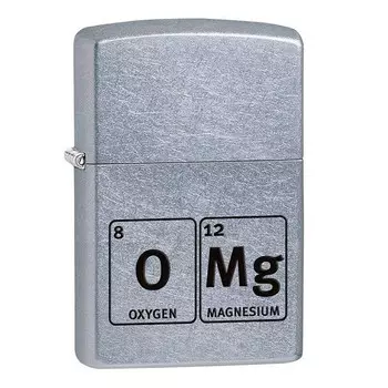 Зажигалка ZIPPO Classic с покрытием Street Chrome™, латунь/сталь, матовый корпус, 36x12x56 мм