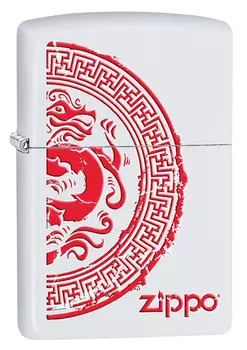 Зажигалка ZIPPO Classic с покрытием White Matte, с рисунком