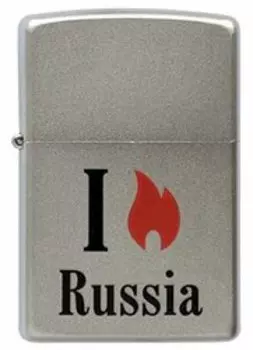 Зажигалка ZIPPO Flame Russia Satin Chrome, латунь с ник.-хром. покрыт., сереб., матовая, 36х56х12 мм