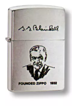 Зажигалка ZIPPO Founder's ligh Brushed Chrome, латунь с ник.-хром. покрыт., сереб., матовая, 36х56х12мм