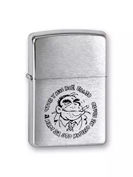 Зажигалка ZIPPO Горилла, латунь с покрытием Brushed Chrome, серебристый, матовая, 36х12x56 мм