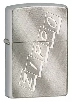 Зажигалка ZIPPO, латунь с покрытием Brushed Chrome, серебристая, матовая, 36x12x56 мм