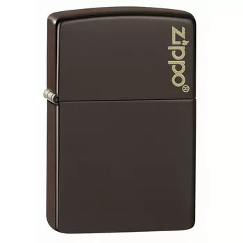 Зажигалка ZIPPO Logo Classic с покрытием Brown Matte, латунь/сталь, коричневая, матовая, 36x12x56 мм