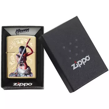 Зажигалка ZIPPO Mazzi® с покрытием High Polish Brass, латунь/сталь, золотистая, 36x12x56 мм