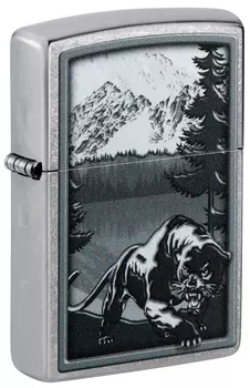 Зажигалка ZIPPO Mountain Lion с покрытием Street Chrome