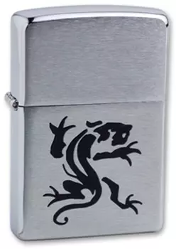 Зажигалка ZIPPO Panther Brushed Chrome, латунь, ник-хром.покр., сереб., матов., 36х56х12мм